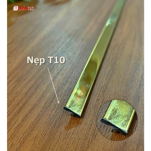Nẹp Inox T10 Vàng Gương – Dài 2m4