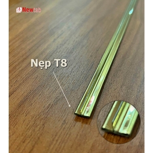Nẹp Inox T8 Vàng Gương – Dài 2m4
