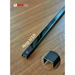 Nẹp Inox U10 Đen Gương – Dài 2m4