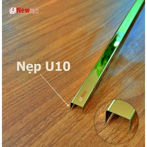 Nẹp Inox U10 Vàng Gương – Dài 2m4