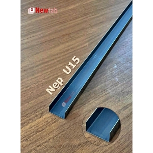 Nẹp Inox U15 Đen Gương – Dài 2m4