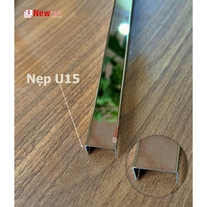 Nẹp Inox U15 Hồng Gương – Dài 2m4