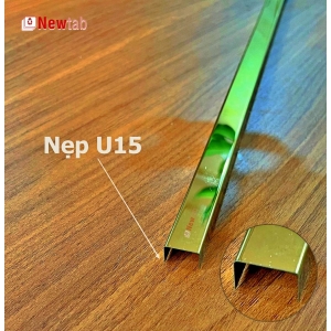 Nẹp Inox U15 Vàng Gương – Dài 2m4