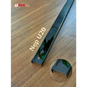Nẹp Inox U20 Đen Gương – Dài 2m4