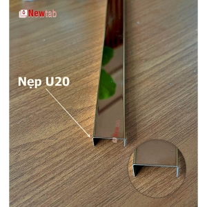Nẹp Inox U20 Hồng Gương – Dài 2m4