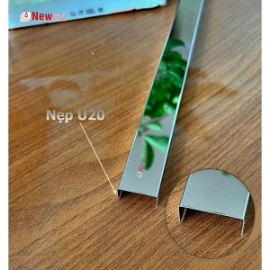 Nẹp Inox U20 Trắng Gương – Dài 2m4