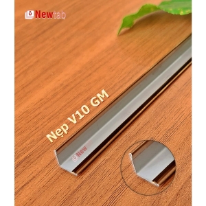 Nẹp Inox V10 Gấp Mép Hồng Gương – Dài 2m4