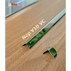 Nẹp Inox V10 Vát Cạnh Trắng Gương – Dài 2m4