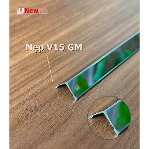 Nẹp Inox V15 Gấp Mép Trắng Gương – Dài 2m4