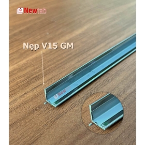 Nẹp Inox V15 Gấp Mép Trắng Gương – Dài 2m4