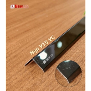 Nẹp Inox V15 Vát Cạnh Đen Gương – Dài 2m4 Nẹp Inox V15 Vát Cạnh Đen Gương – Dài 2m4