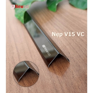 Nẹp Inox V15 Vát Cạnh Đen Gương – Dài 2m4