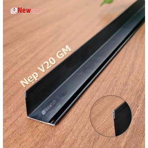 Nẹp Inox V20 Gấp Mép Đen Gương – Dài 2m4
