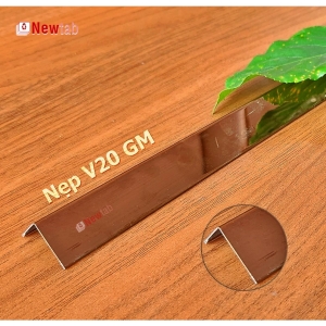 Nẹp Inox V20 Gấp Mép Hồng Gương – Dài 2m4