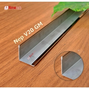 Nẹp Inox V20 Gấp Mép Hồng Gương – Dài 2m4