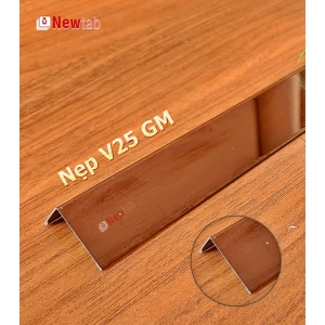 Nẹp Inox V25 Gấp Mép Hồng Gương – Dài 2m4