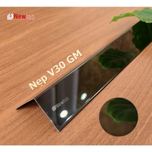 Nẹp Inox V30 Gấp Mép Đen Gương – Dài 2m4