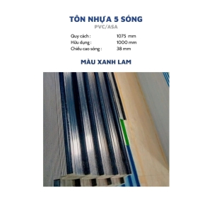 Tôn Nhựa 5 Sóng