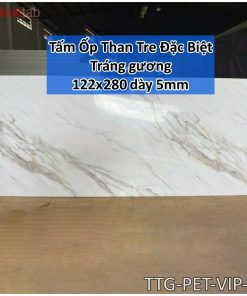 Tấm Ốp Than Tre Bóng Gương  Độ Dày 5mm -Mã PET-VIP-01