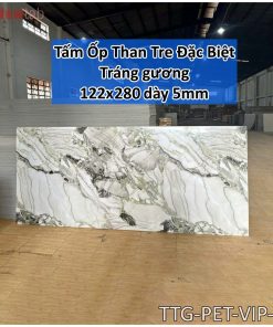 Tấm Ốp Than Tre Bóng Gương  Độ Dày 5mm -Mã PET-VIP-06