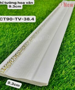 Phào Chỉ -Mã Phào Chân Nhựa PS Chỉ Trắng  9.3cm CT90-TV-38.4