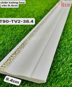 Phào Chỉ -Mã Phào Chân Nhựa PS Hoa Văn 9.4cm CT90-TV-38.4