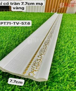 Phào Chỉ -Mã Phào Chỉ Cổ Trần Nhựa PS Vân Vàng 7.7cm PT71-TV-57.6