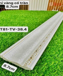 Phào Chỉ -Mã Phào Cổ Trần Nhựa PS Chỉ Vàng 8.7cm PT81-TV-38.4