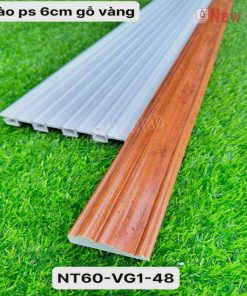 Phào Chỉ -Mã Phào Lệch Nhựa PS Gỗ Vàng 6cm NT60-VG1-48