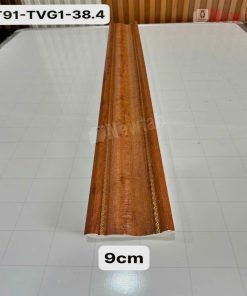 Phào Chỉ -Mã Phào Len Chân Nhựa PS Gỗ Chỉ Vàng 9cm PT91-TVG1-38.4