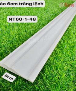 Phào Chỉ -Mã Phào Nhựa PS Trắng Lệch 6cm NT60-1-48