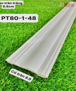 Phào Chỉ -Mã Phào Trần Nhựa PS Trắng 8.8cm PT80-1-48