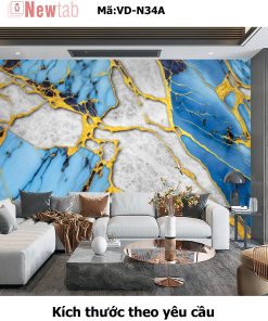 Tranh Tráng Gương Vân Đá Độc Quyền -Mã VD-N34A