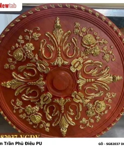 Mâm Trần Hoa Văn Phù Điêu Nhựa Pu Mã GỖ - SG82037 D83