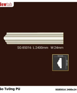 Phào Tường  Hoa Văn Phù Điêu Nhựa PU Mã SG85016 2400x24