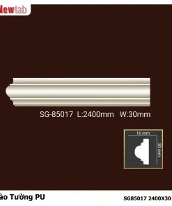 Phào Tường  Hoa Văn Phù Điêu Nhựa PU Mã SG85017 2400X30