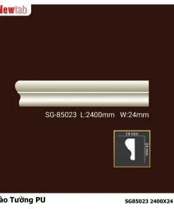 Phào Tường  Hoa Văn Phù Điêu Nhựa PU Mã SG85023 2400X24