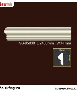 Phào Tường  Hoa Văn Phù Điêu Nhựa PU Mã SG85030 2400X41