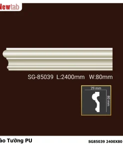 Phào Tường  Hoa Văn Phù Điêu Nhựa PU Mã SG85039 2400X80