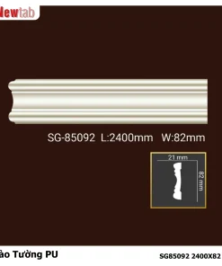 Phào Tường  Hoa Văn Phù Điêu Nhựa PU Mã SG85092 2400X82