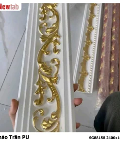 Phào Trần Hoa Văn Phù Điêu Nhựa PU Mã SG88158 2400x168