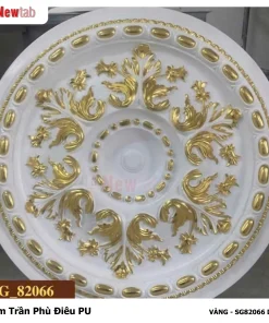 Mâm Trần Hoa Văn Phù Điêu Nhựa Pu Mã VÀNG - SG82066 D80
